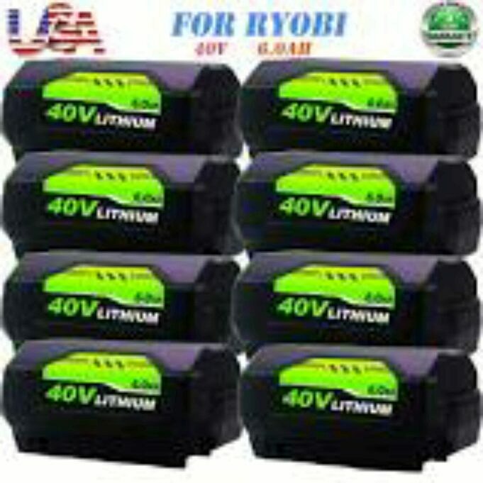 Batteries Ryobi 40V 8Ah Et 12Ah Repérées